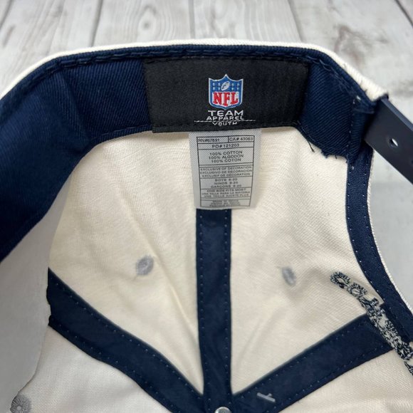 Dallas Cowboys NFL Offwhite Team Apparel Hat Snapback Cap Youth - Picture 5 of 7
